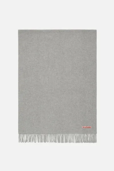 Fringe wool scarf - oversized