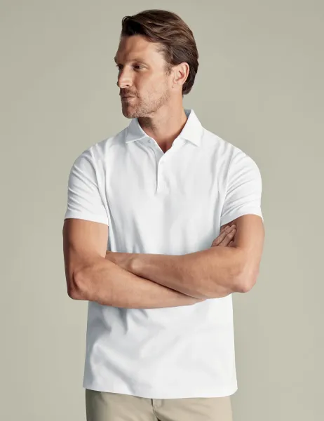 Charles Tyrwhitt Cotton Rich Pique Polo Shirt White
