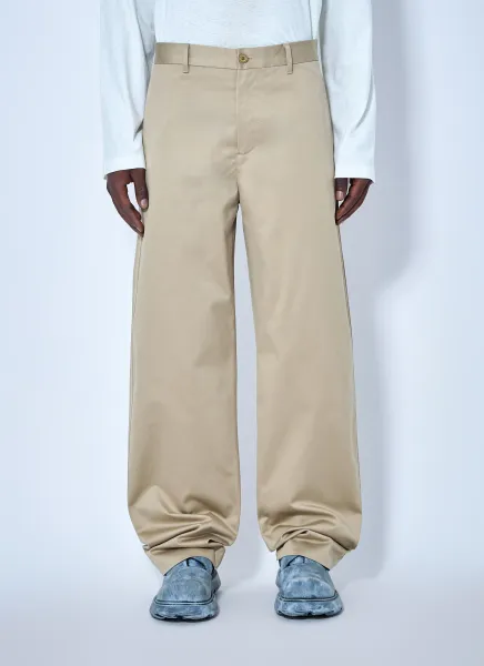 Cotton Satin Tailored Trousers