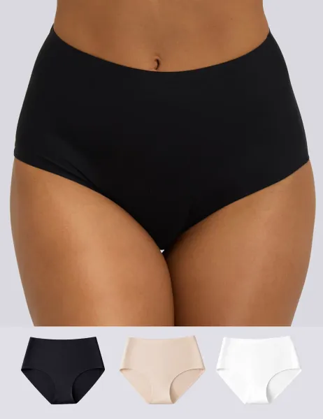 Boux Avenue 3pk High Waisted Knickers Black Mix