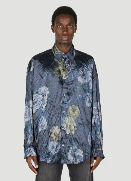 Crinkled Floral Shirt