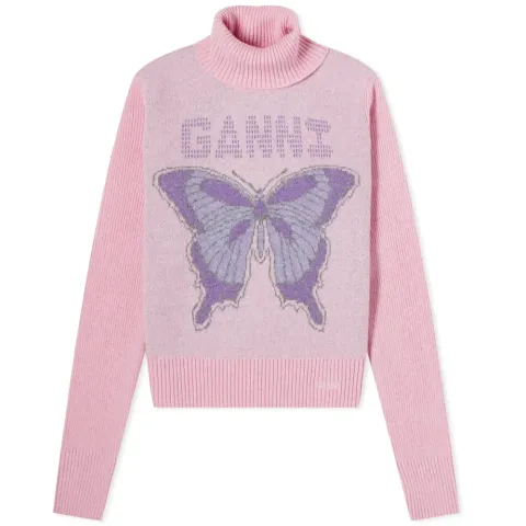 High Neck Butterfly Logo Jumper