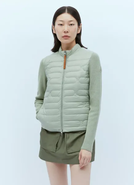 Padded Zip-Up Cardigan