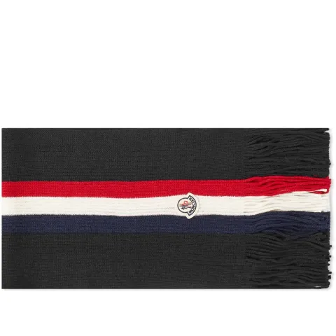 Tricolore Striped Logo Scarf
