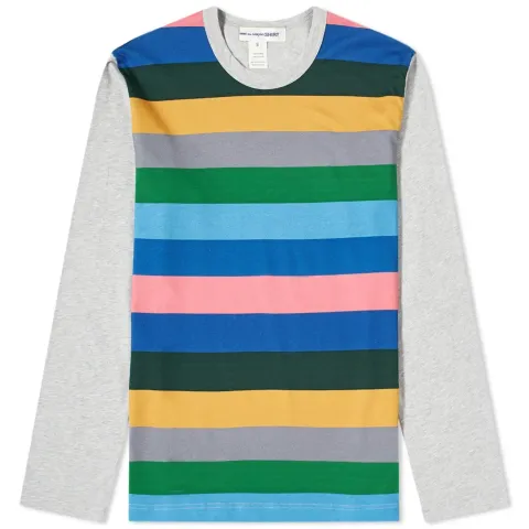 Comme des Garcons SHIRT Long Sleeve Block Stripe Tee