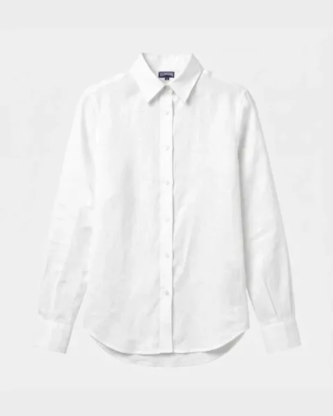 Vilebrequin Women Long Sleeves Linen Shirt Solid