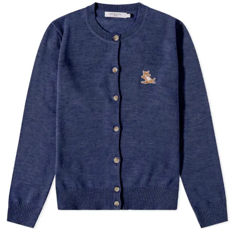 Chillax Fox Patch Adjusted R-Neck Cardigan
