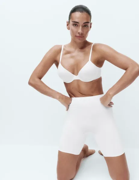 Body by M&S Cotton Rich Body Invisibles Thigh Slimmer White