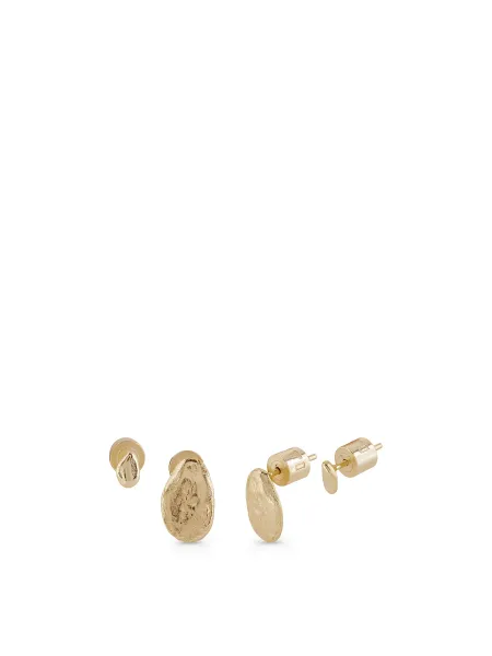 TUTTI Stone Gold Plated Earring Set