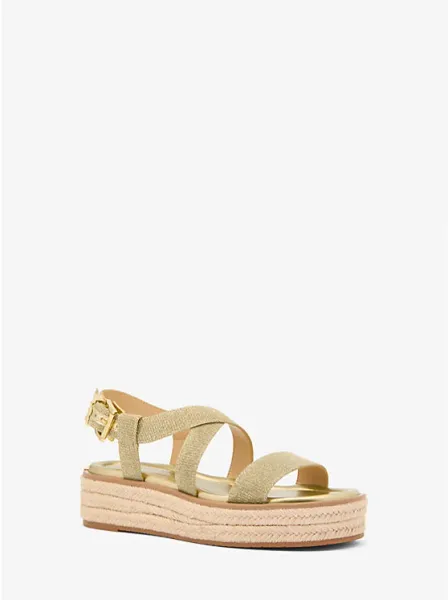 Lynn Glitter Chain Mesh Espadrille Sandal