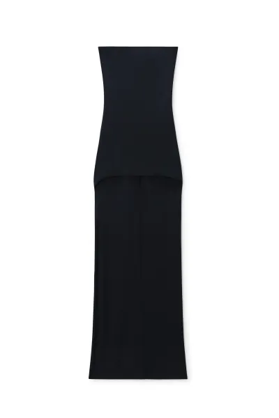 Strapless High-Low Bodycon Dress