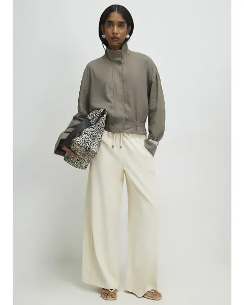 River Island Wide Leg Drawstring Smart Joggers