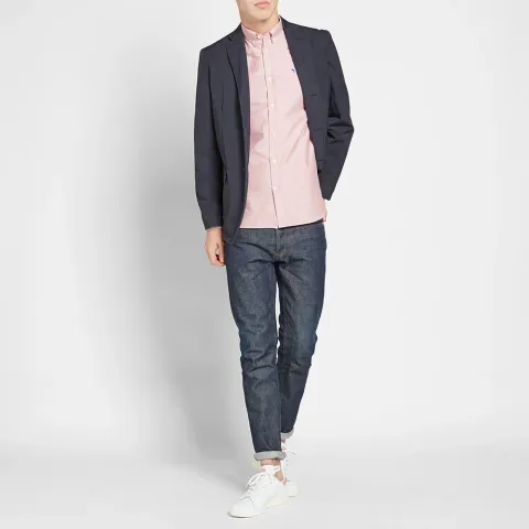 Maison Kitsuné Button Down Classic Tricolour Fox Oxford Shirt