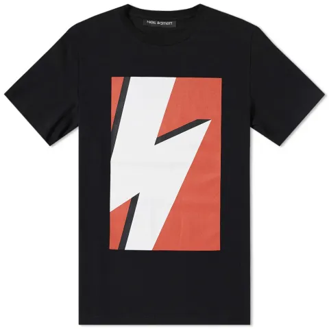 Oversized Box Lighting Bolt Pop Art Tee