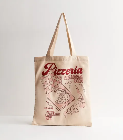 Stone Pizzeria Print Tote Bag