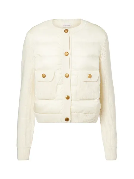 Women Padded Cardigan White