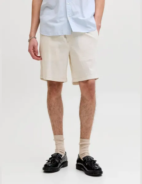 Jack & Jones Cotton Linen Blend Shorts Beige