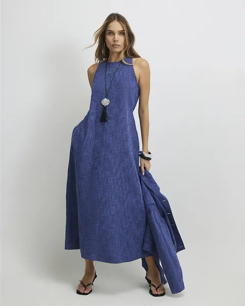 River Island Cotton Midi Dress