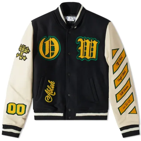 Graphics Leather Varsity Jacket