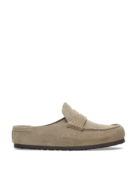 Birkenstock Naples Suede Mules Taupe