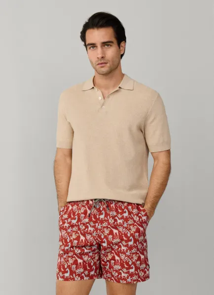 Safari Print Swim Trunk