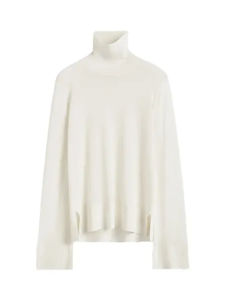 S. Sleeve Turtleneck White