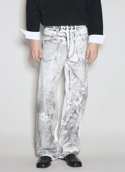 Printed Denim Jeans