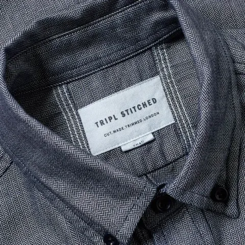 Button Down Herringbone Shirt