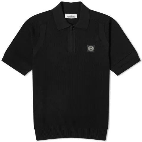 Soft Cotton Patch Knitted Polo Shirt