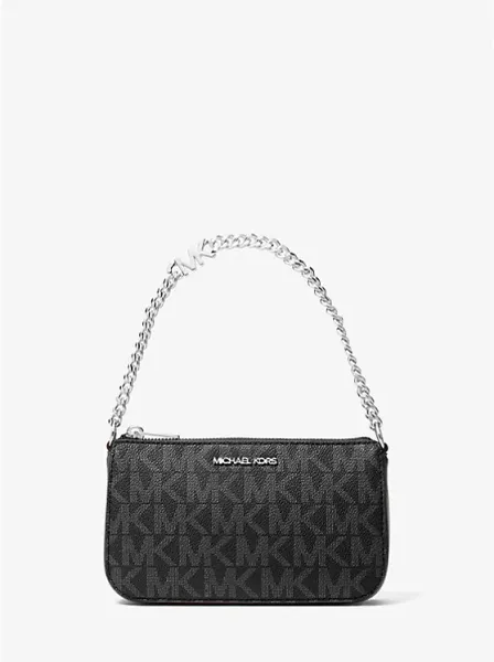 Jet Set Small Signature Logo Chain Pochette