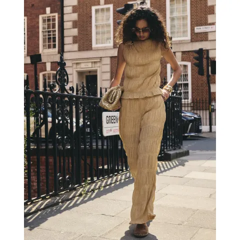 River Island Glitter Wide Leg Trousers
