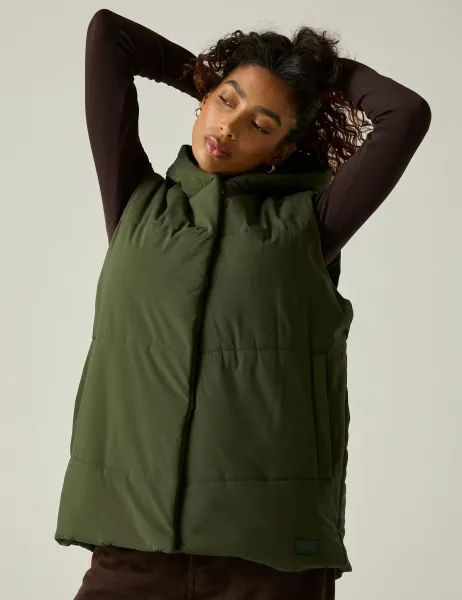 Regatta Nehiala Water Repellent Hooded Padded Gilet Khaki