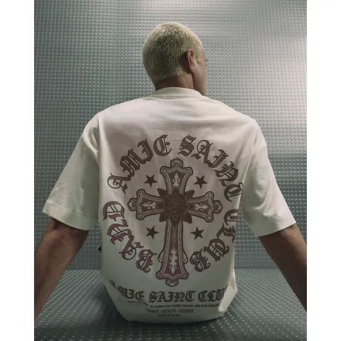 River Island Cotton Ame Saint Cross T-Shirt