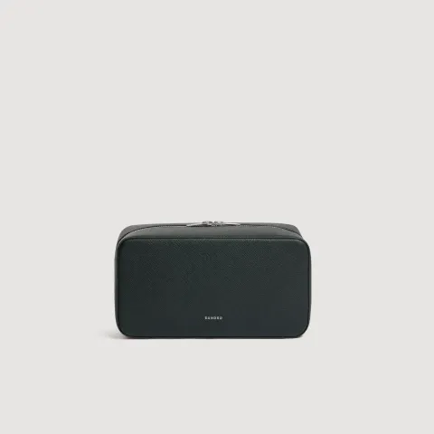 Reconstituted leather toilet bag