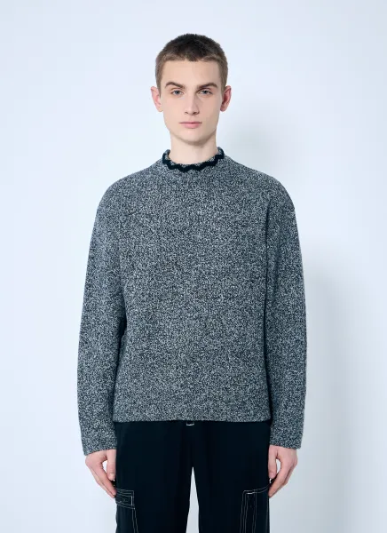 Wool Mock Neck Sweater