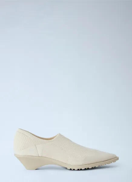 Anna Ribbed Pointed-Toe Loafers
