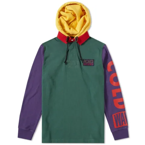 Hooded Rugby Shirt 'Snow Beach'