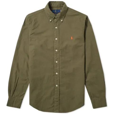 Slim Fit Garment Dyed Oxford Shirt
