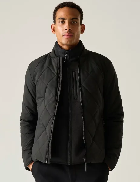Regatta Harvin Quilted Water-Repellent Jacket Black