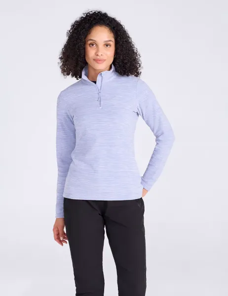 Mountain Warehouse Snowdon Mélange Half Zip Fleece Sweatshirt Lilac