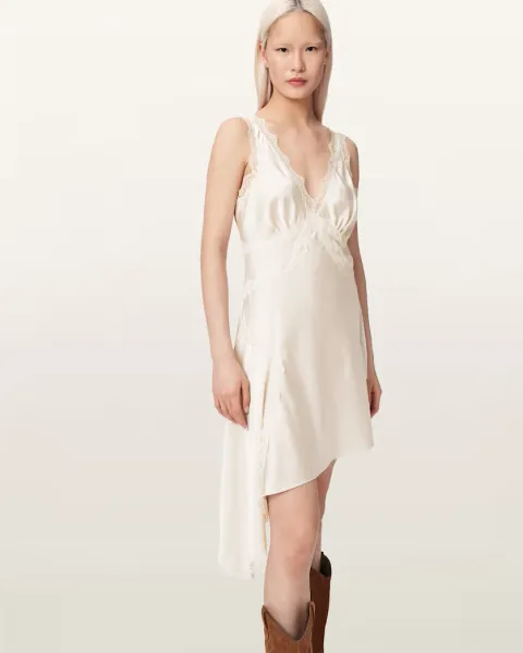 Ilka Asymmetric Lace Mini Dress