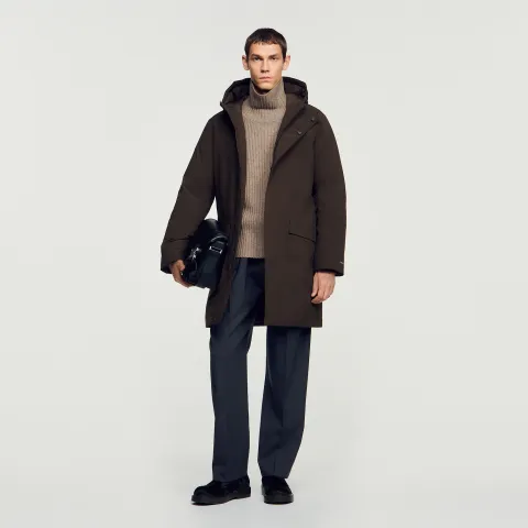 SANDRO Zip-up hooded parka