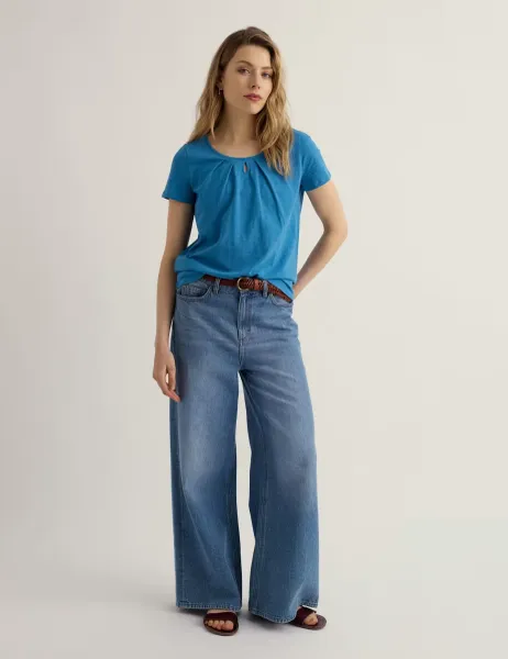 Seasalt Cornwall Pure Cotton Scoop Neck Relaxed T-Shirt
