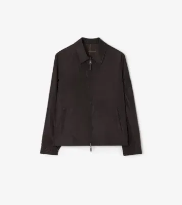 Reversible Nylon Bloomsbury Harrington Jacket in Peat brown