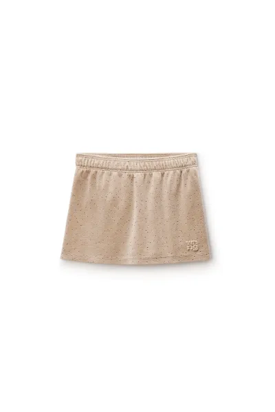 Mid-Rise Mini Skort in Crushed Velour