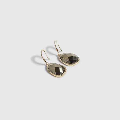 River Island Irregular Stone Drop Earrings