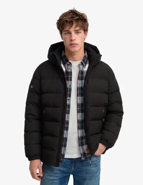 Superdry & Co Hooded Puffer Jacket Black