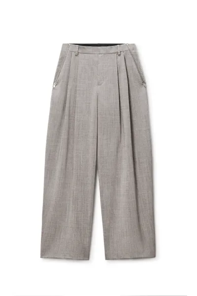 SIDE ZIP MID-RISE TAILORED PANT