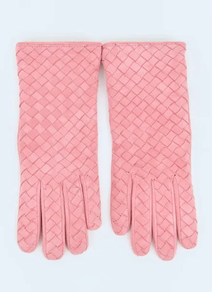 Suede Intrecciato Gloves