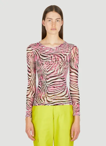 Cardio Animal Print Crewneck Top